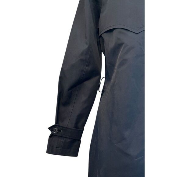 Lauren Ralph Lauren Size Small Water Resistant Black Trench Coat Lined NWT - Picture 3 of 5